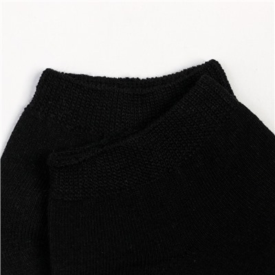 Носки мужские укороченные, цвет чёрный, размер 25