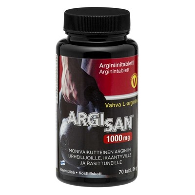 Пищевая добавка Argisan Vahva L-arginiini 1000 mg 70 таблеток