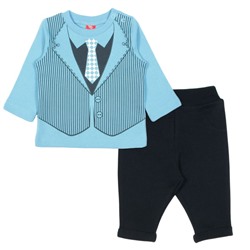 CANB 90023 Комплект для мальчика (джемпер, брюки), темно-синий