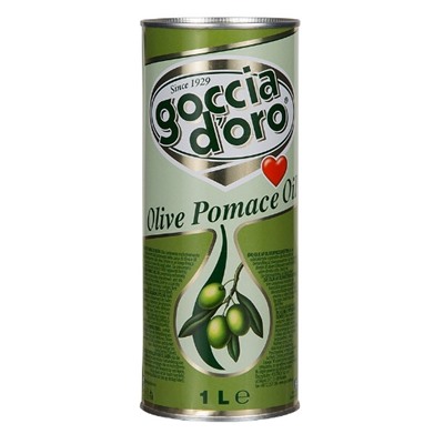 Оливковое масло GOCCIA d`ORO Olio di Sansa di Oliva рафинированное для жарки 1 л