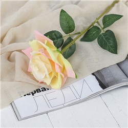 Цветы искусственные "Роза Гран При" 7х46 см, кремовый