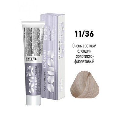 11/36 Крем-краска для волос SENSE DE LUXE CLEAR BLOND Очень светлый блондин золотисто-фиолетовый