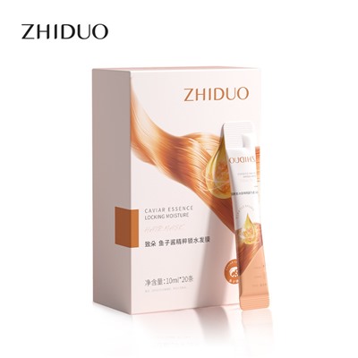 Суперувлажняющая маска для волос с экстрактом икры Zhiduo Caviar Essence Locking Moisture Hair Mask, 10 мл