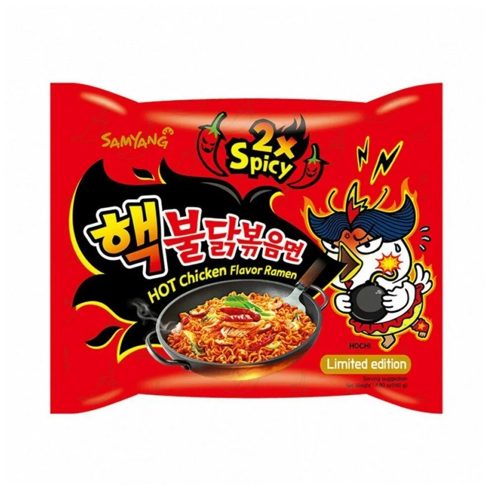 Лапша Рамен Samyang Ramen 2x spicy / ОЧЕНЬ острая вкусом курицы, 140гр  купить, отзывы, фото, доставка - Клуб Шопоголиков 