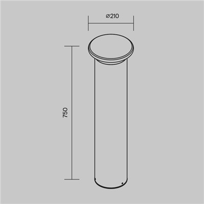 Светильник ландшафтный Outdoor O460FL-L10GF3K1, 10Вт, 21х21х75 см, LED, 500Лм, 3000К, цвет графит