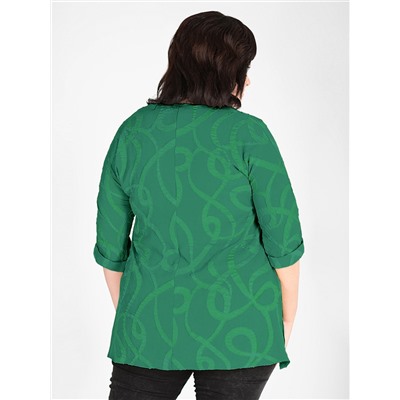 Блузка зеленая женская большого размера