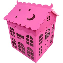 Коробка для воздушных шаров Домик, Розовый