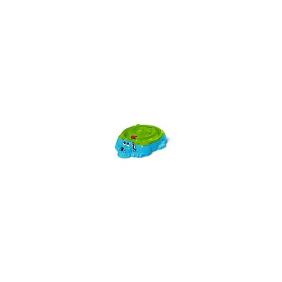 Песочница KIDS Собачка с крышкой 432, голубой/зеленый
