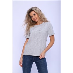 Женская футболка 70087 Серый меланж