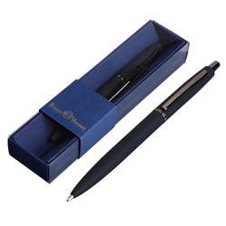 УЦЕНКА Ручка шариковая автоматическая, 1.0 мм, Bruno Visconti SAN REMO, стержень синий, тёмно-синий металлический корпус, в футляре