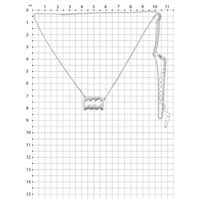 Колье из родированного серебра - Водолей 925 пробы Кц-0102р