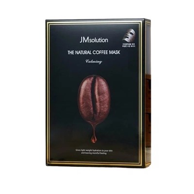 Jm Solution Маска тканевая успокаивающая с экстрактом кофе The Natural Coffee Mask Calming, 10 штук