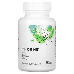 Thorne Research, L-лизин, 60 капсул