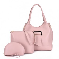 Набор сумок из 3 предметов, арт А108, цвет:розовый ОЦ