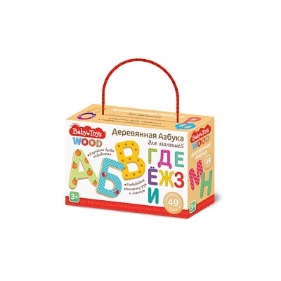 Игра развивающая "Азбука деревянная" Baby Toys Wood