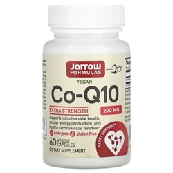 Jarrow Formulas, коэнзим Q10, 200 мг, 60 вегетарианских капсул