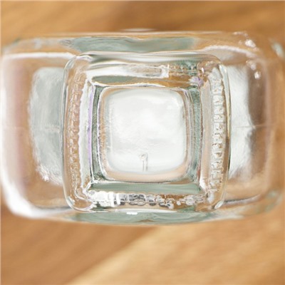 Баночка стеклянная для специй с пластиковой крышкой «Сердце», 60 мл, 6×3,9×7,5 см