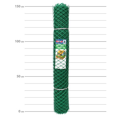 Решетка заборная З-40 (яч.40х40мм) рулон 1.5х10м Эконом (зеленый) пластиковая