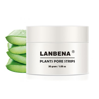 Белая маска от черных точек Lanbena Plants Pore Strips 30g