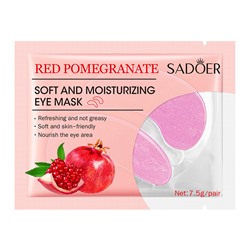 Гидрогелевые патчи для глаз с экстрактом граната SADOER Red Pomegranate Soft and Moisturizing Eye Mask, 7,5 гр