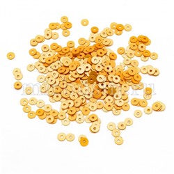 Пайетки, Круглые, Матовые, Цвет: Желто-оранжевый, Размер: 3мм, около 2700шт/10г, (УТ100024201)