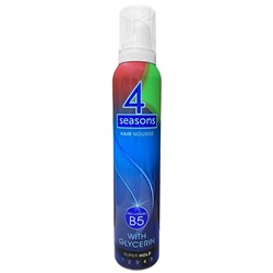 Мусс для волос 4 Seasons, 4 Super Hold Суперсильная фиксация, (Pro-Vitamin B5, Silk Proteins, Glycerin), 225 мл