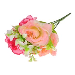 TCV014-02 Искусственные цветы Розы, 30х13см, цвет розовый