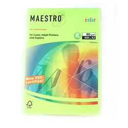 Бумага А3 Maestro Color-Neon 500л (зеленый) уп5 арт.0215-202
