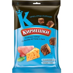 «Кириешки», сухарики со вкусом ветчины и сыра, 100 гр.