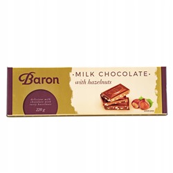 Шоколад молочный Chocolate Baron Avellana с фундуком 220 гр