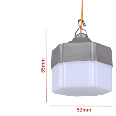 Фонарь кемпинговый, 10 Вт, SMD 2835, кабель l-1.5 м, с зажимом от 12 В, d-6 см, серый