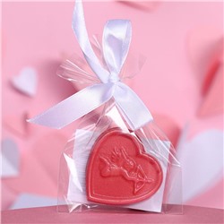 Шоколад фигурный «Сердечко с ангелочком», рубиновый, 7 г