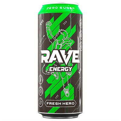 Энергетический напиток Rave Fresh Hero 500мл.