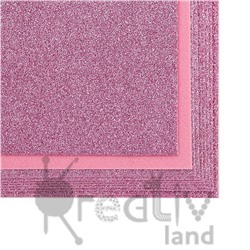 Фетр листовой глиттерный 2мм/ цв.розовый 018/ 20х30см/ 10листов в уп./ фас.1уп.