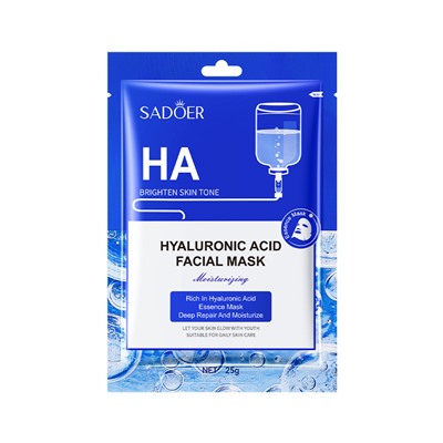Увлажняющая тканевая маска для лица с гиалуроновой кислотой SADOER Hialuronic Acid, 25г