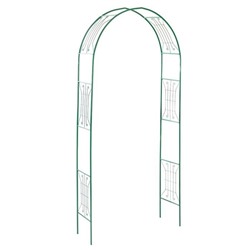 Арка разборная 230 х 120 х 36 см 'Классик узорная с проволокой' металл зеленая