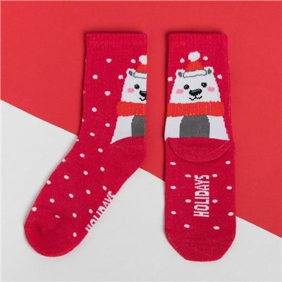 Набор новогодних детских носков KAFTAN «Мишка» 3 пары, р-р 14-16