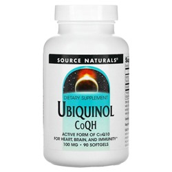 Source Naturals, Убихинол CoQH??, 100 мг, 90 капсул