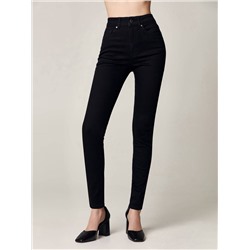 Брюки джинсовые женские CONTE CON-522 Черные джинсы skinny с высокой посадкой