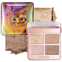 Тени для век ZeeSea Tipsy Kitty Eyeshadow Quad, тон 01, 3.5 г