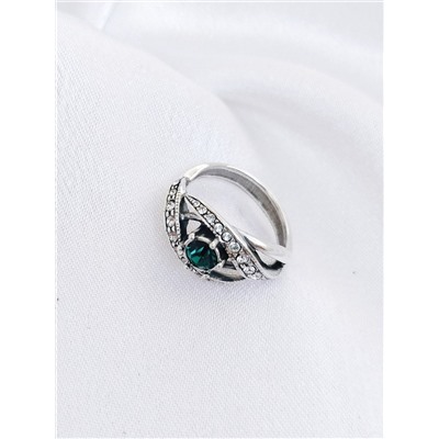 "Торфи" кольцо в серебряном покрытии из коллекции "Изумрудные мечты" от Jenavi