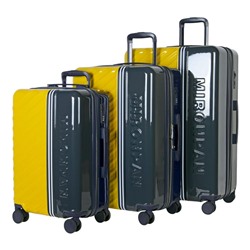 Набор из 3 чемоданов арт.77066 Желтый/Серый