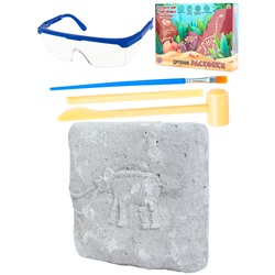 Набор археолога "Мамонт"камень,4 инструмента,книжка,очки,маска И-5864 в Самаре