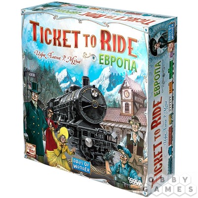 Игра HOBBYWORLD "Ticket to Ride. Европа" семейная игра, стратегия (1032) возраст 8+