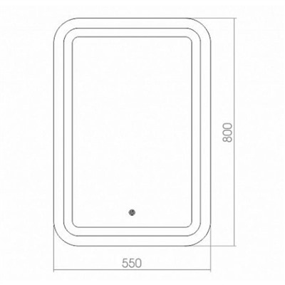Зеркало с Doratiz LED подсветкой «Марта», 550х800 мм, сенсорный выключатель, диммер