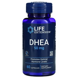 Life Extension, DHEA, 50 мг, 60 капсул