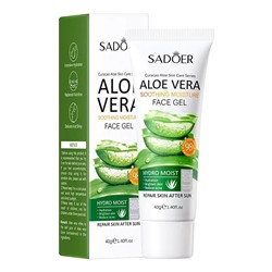 SADOER  Гель для лица ALOE VERA Успокаивающий с АЛОЭ  40г  (SD-94372)