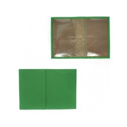 Обложка для паспорта Premier-О-81 (подклад,  внеш доп карм)  натуральная кожа зеленый флотер (322)  194741