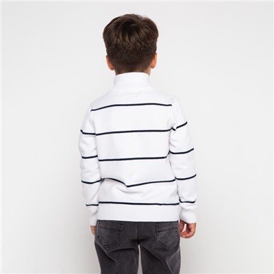 Джемпер для мальчика, цвет белый/тёмно-синий МИКС, рост 92 см (2 года)