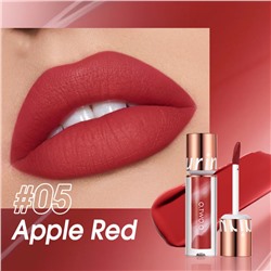 Водостойкая матовая помада O.TWO.O New Trending Lip Gloss Marbling Water Proof Matt Finish Lip Stick SC057 #05 Apple Red